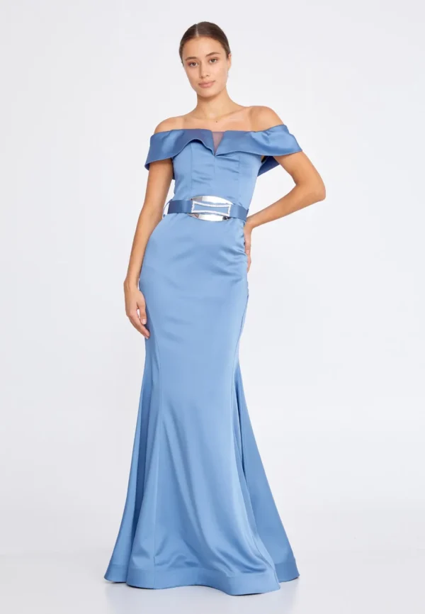 Asal – Off-Shoulder Satin Evening Gown