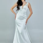Elena – Sophisticated Satin Wedding Gown