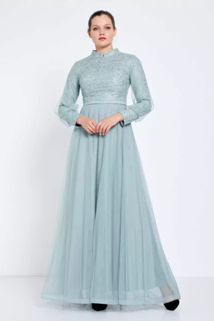 Elif Elegant Embroidered Maxi Dress