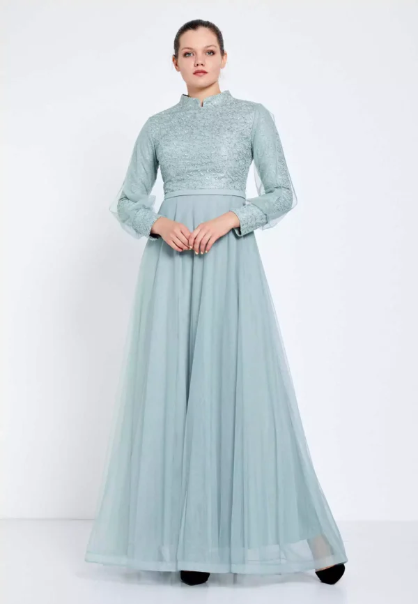 Elif Elegant Embroidered Maxi Dress