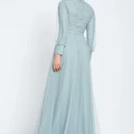 Elif - Elegant Embroidered Maxi Dress - Back Look