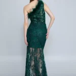 Habibe - Luxurious One-Shoulder Evening Gown - Back Look