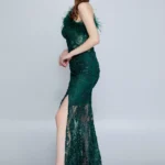 Habibe - Luxurious One-Shoulder Evening Gown - Side Look