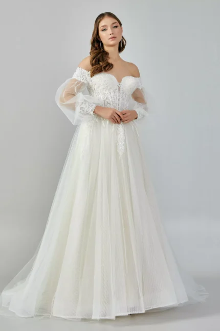 Helen - Off-Shoulder Lace Bridal Gown