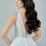Irini - Classic A-Line Lace Bridal Gown Back
