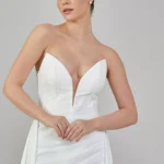 Jolie – Chic Strapless High-Low Dress