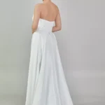 Jolie – Chic Strapless High-Low Evening Dress - Back Look