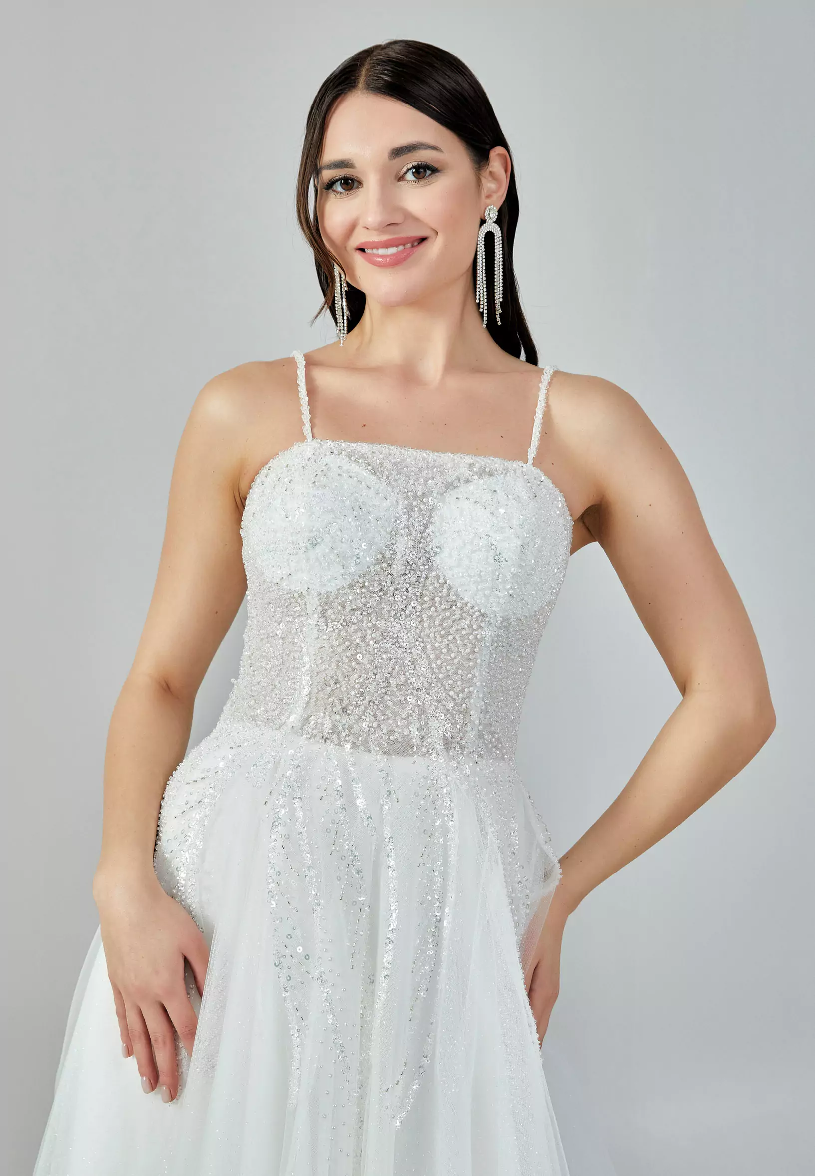 Lilia Sparkling Tulle Bridal Gown Look