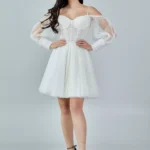 Livia Beaded Mini Bridal Dress