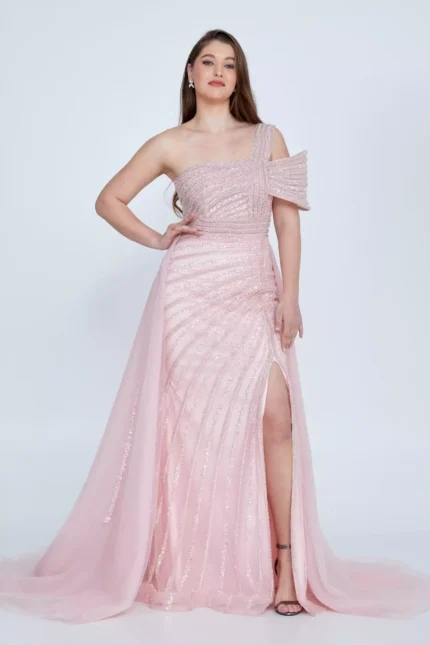 Lydia – Glamorous One-Shoulder Evening Gown