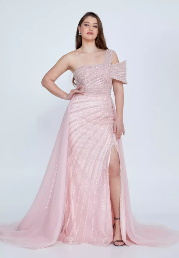 Lydia – Glamorous One-Shoulder Evening Gown