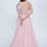 Lydia – Glamorous One-Shoulder Evening Gown Back Look