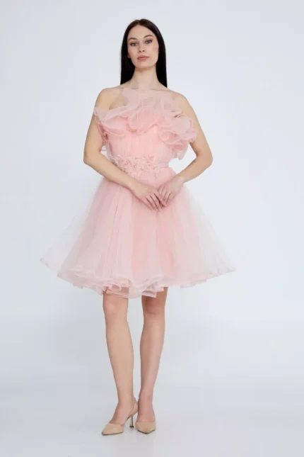 Mia – Ruffled Tulle Dress