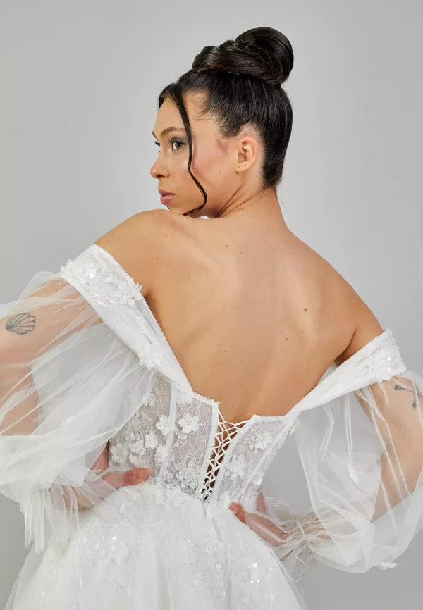 Miriam – Off-Shoulder Wedding Gown Back Look