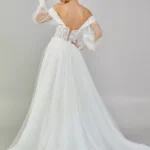 Miriam – Off-Shoulder Wedding Gown - Back Look Full