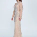 Zeria – Glamorous Beaded Evening Gown Side Look