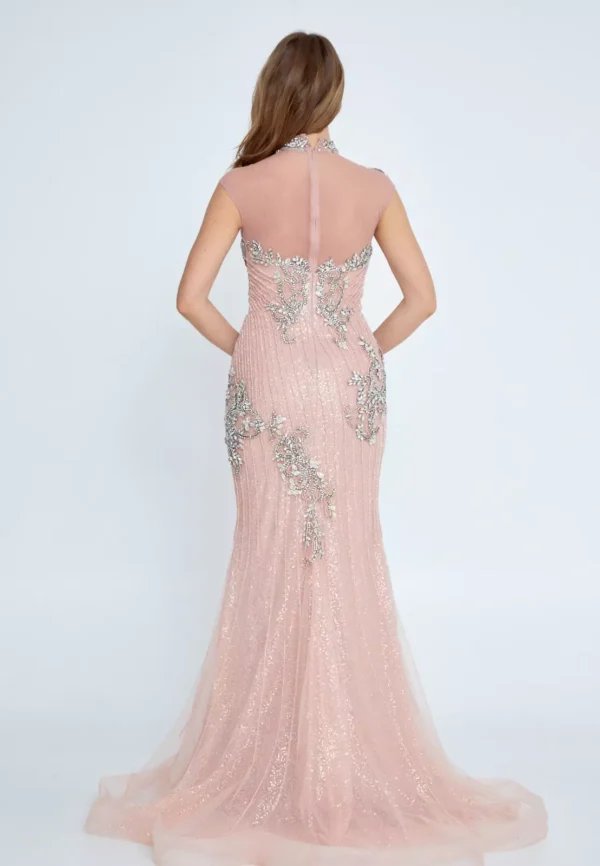 Zerrin Elegant Sequined Lace Gown