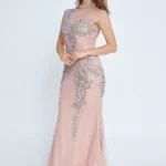 Zerrin – Elegant Sequined Lace Gown Side Look